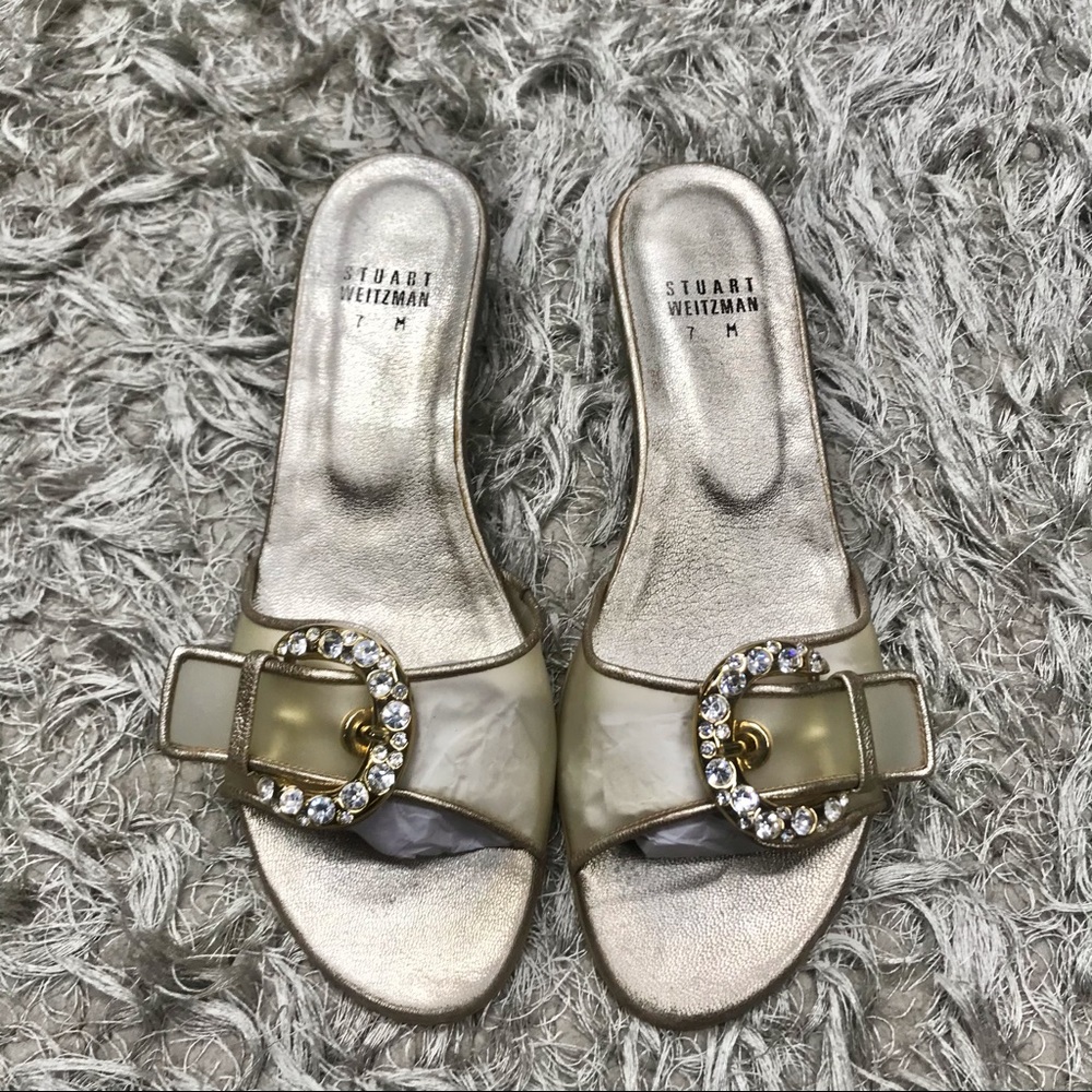 STUART WEITZMAN SWAROVSKI SLIDES🔥